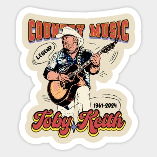 Toby Keith Country Music Retro Sticker